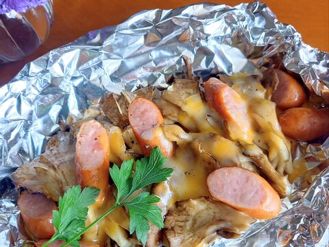 おつまみにᕷ*舞茸とウインナーのチーズ焼きꕤ୭*